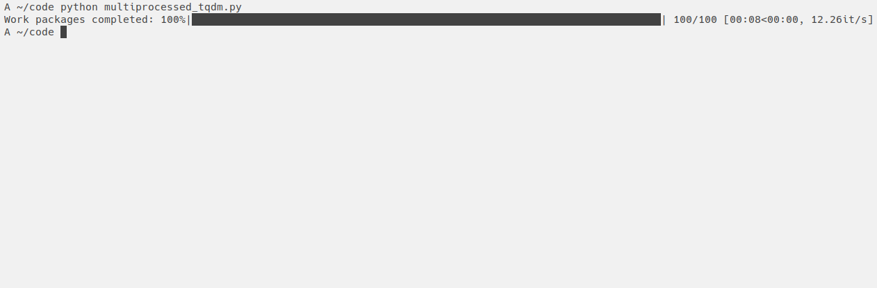 Progress bars once finished